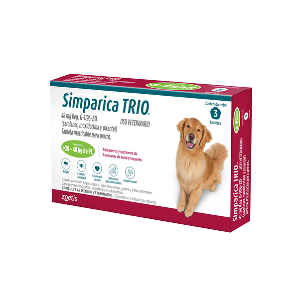 Simparica-Trio  Tableta 20-40kg 