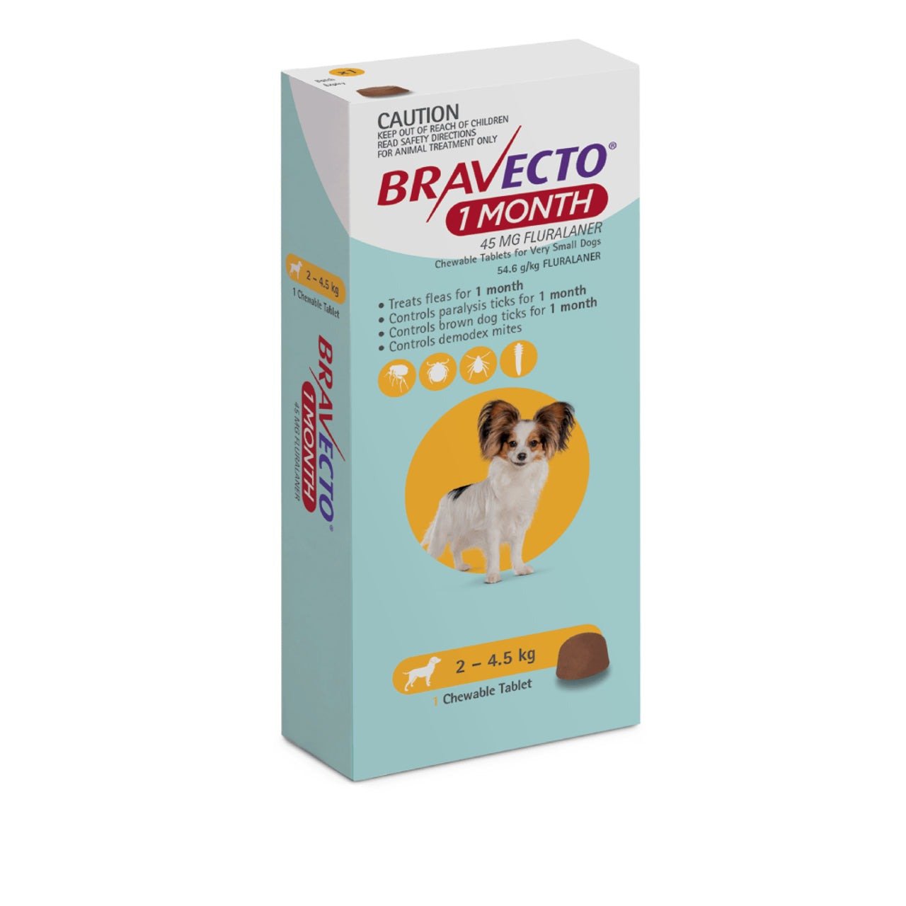 Bravecto 1m2 a 4.5 Kg